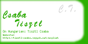 csaba tisztl business card